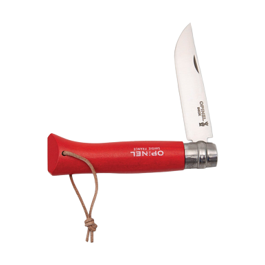 Opinel No. 08 Colorama Red Stainless Steel Folding Knife View 3