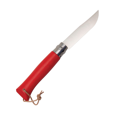 Opinel No. 08 Colorama Red Stainless Steel Folding Knife View 2
