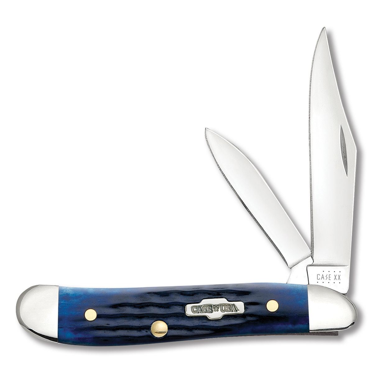 Case XX Peanut Folding Knife Navy Blue Rogers Jigged Bone CA2802 View 1