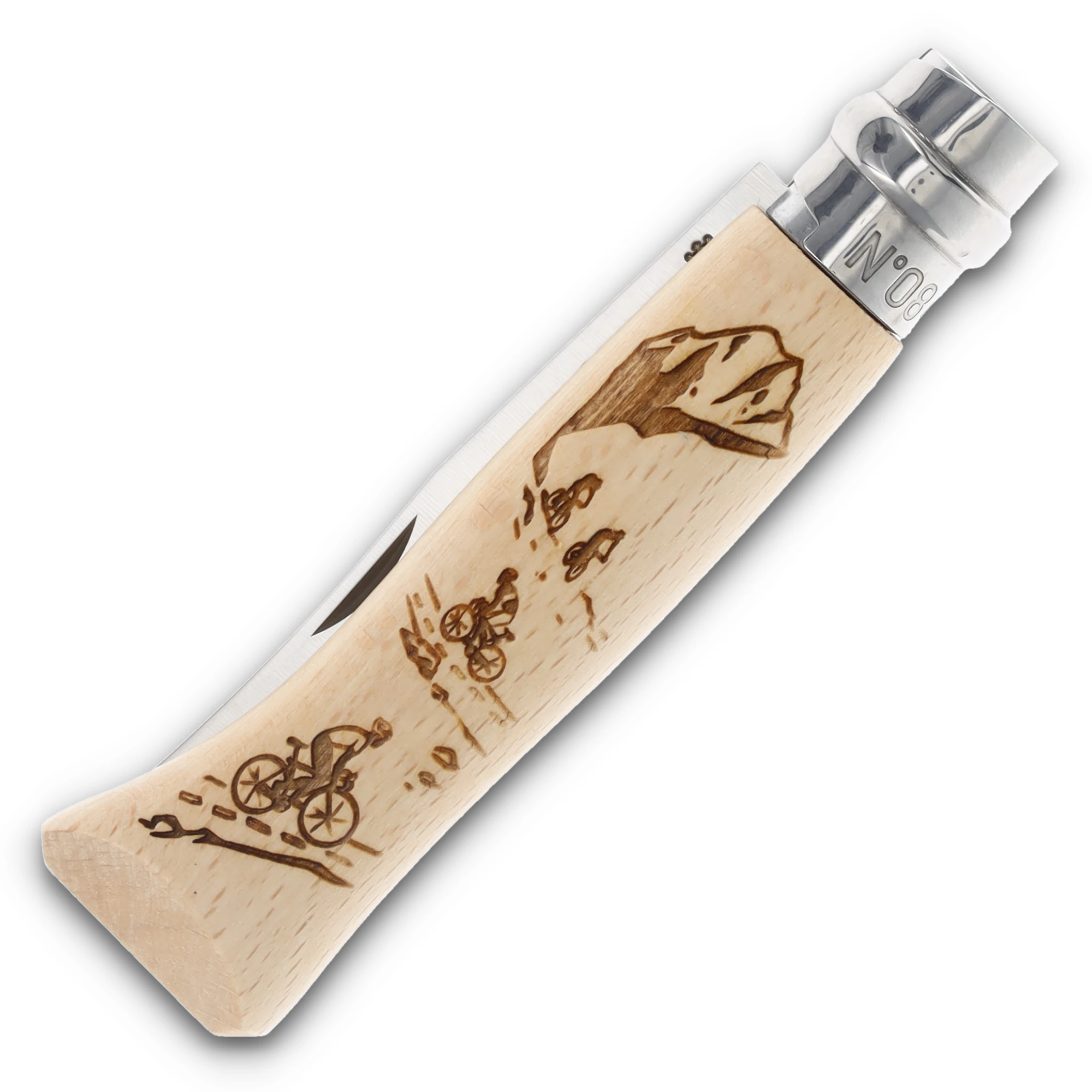 Opinel No. 08 Folding Knife Alpine Biking OP002187 View 3