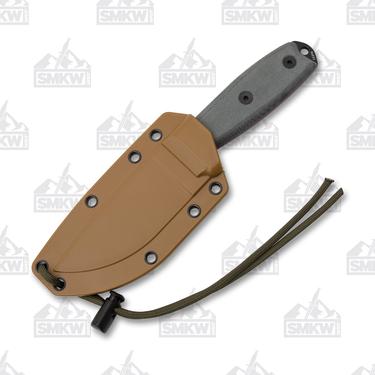 ESEE 3 Fixed Blade Blk Micarta 3.88” Blk Powder Coat Drop Pt MOLLE Compatible ESEE3PMMB View 6