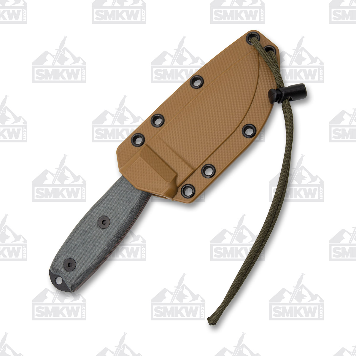 ESEE 3 Fixed Blade Blk Micarta 3.88” Blk Powder Coat Drop Pt MOLLE Compatible ESEE3PMMB View 7