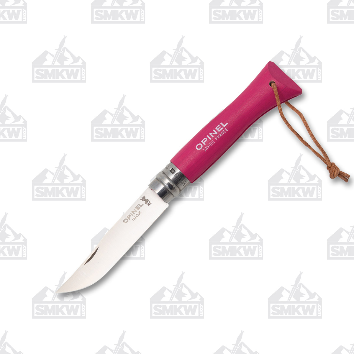 Opinel No 06 Colorama Folding Knife 2.87 in Plain Edge Raspberry OP002201 View 3