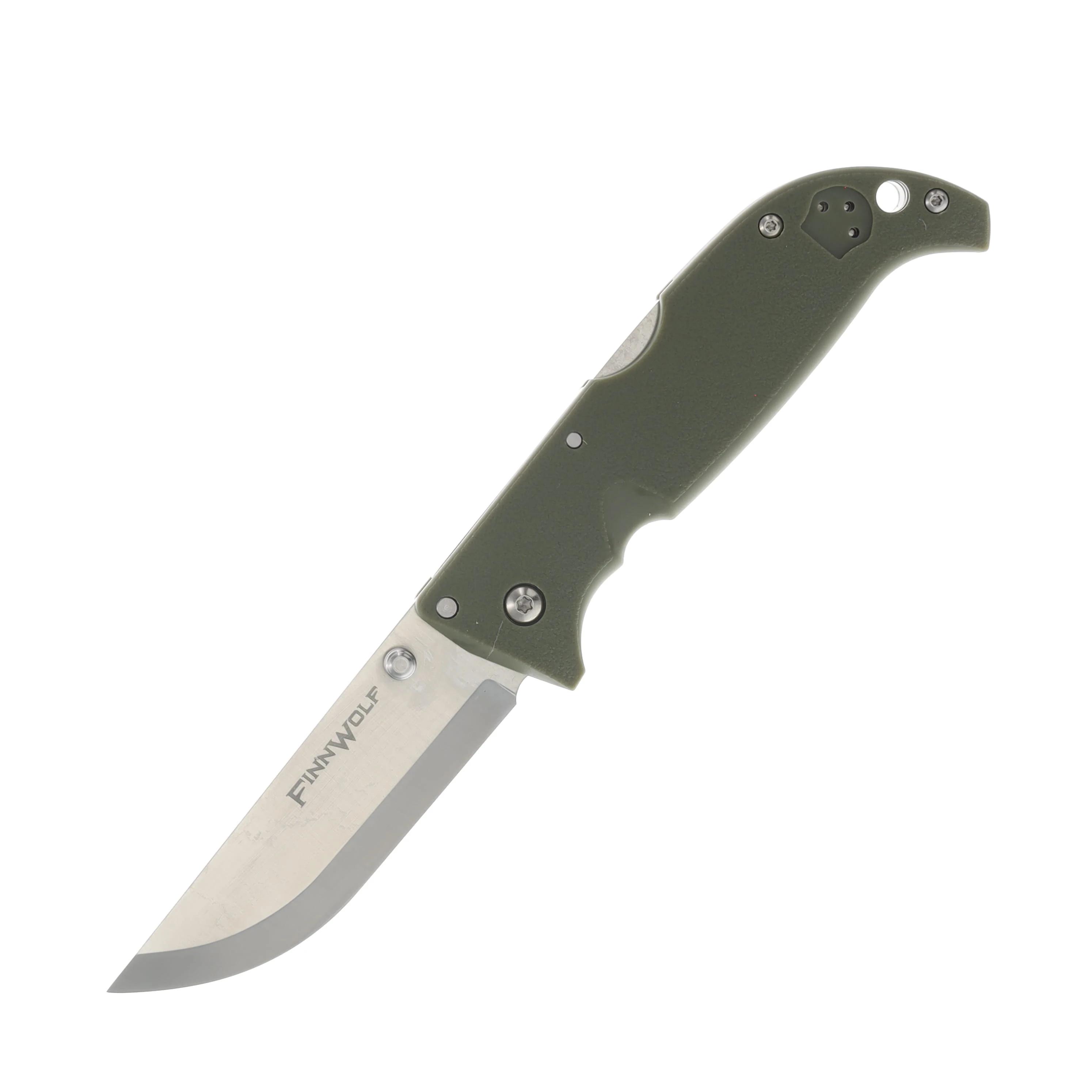 Cold Steel Finn Wolf OD Green Folding Knife 3.5in Satin Plain Blade 20NPF CS20NPF View 1