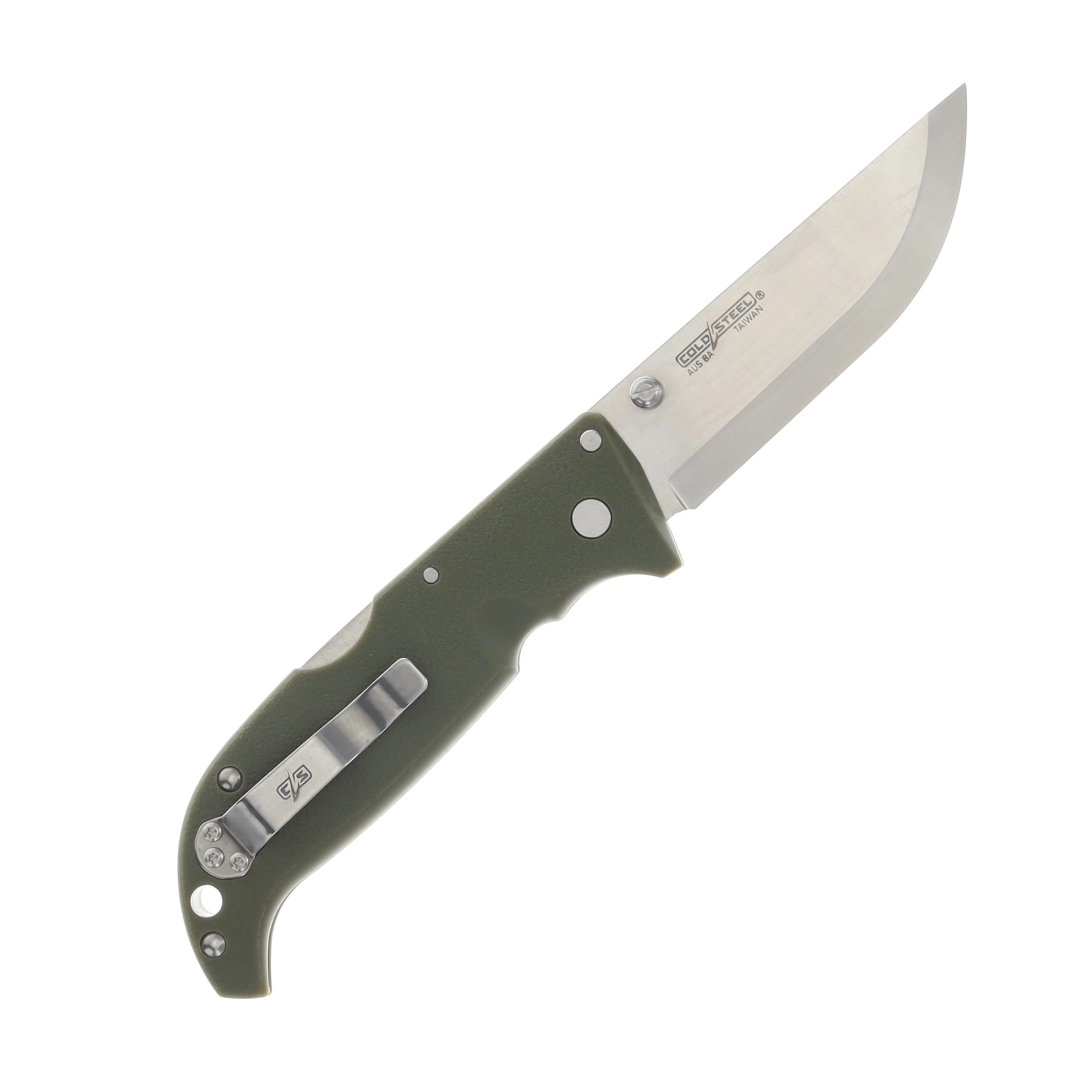 Cold Steel Finn Wolf OD Green Folding Knife 3.5in Satin Plain Blade 20NPF CS20NPF View 2