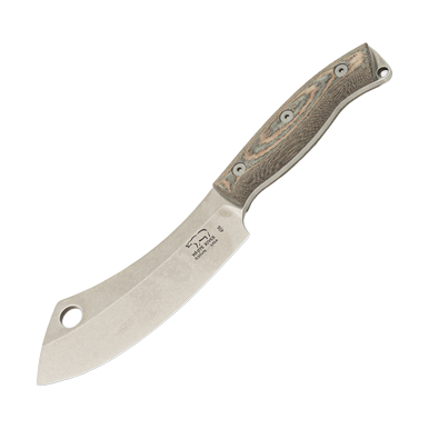 White River Camp Cleaver OD Green Micarta View 2