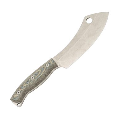 White River Camp Cleaver OD Green Micarta View 3