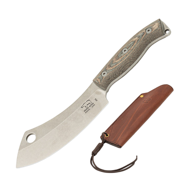 White River Camp Cleaver OD Green Micarta View 1