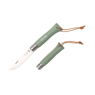 Opinel No. 06 Colorama Folding Knife Sage with Lanyard OP002203 View 1