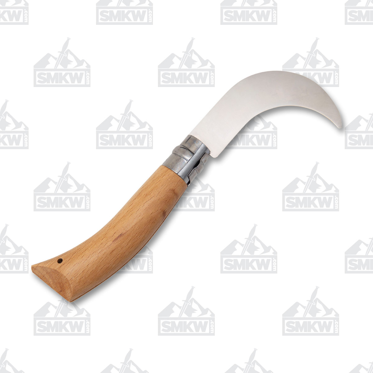 Opinel No 10 Folding Knife 4.25in Plain Edge Billhook Beechwood OP113110 View 2