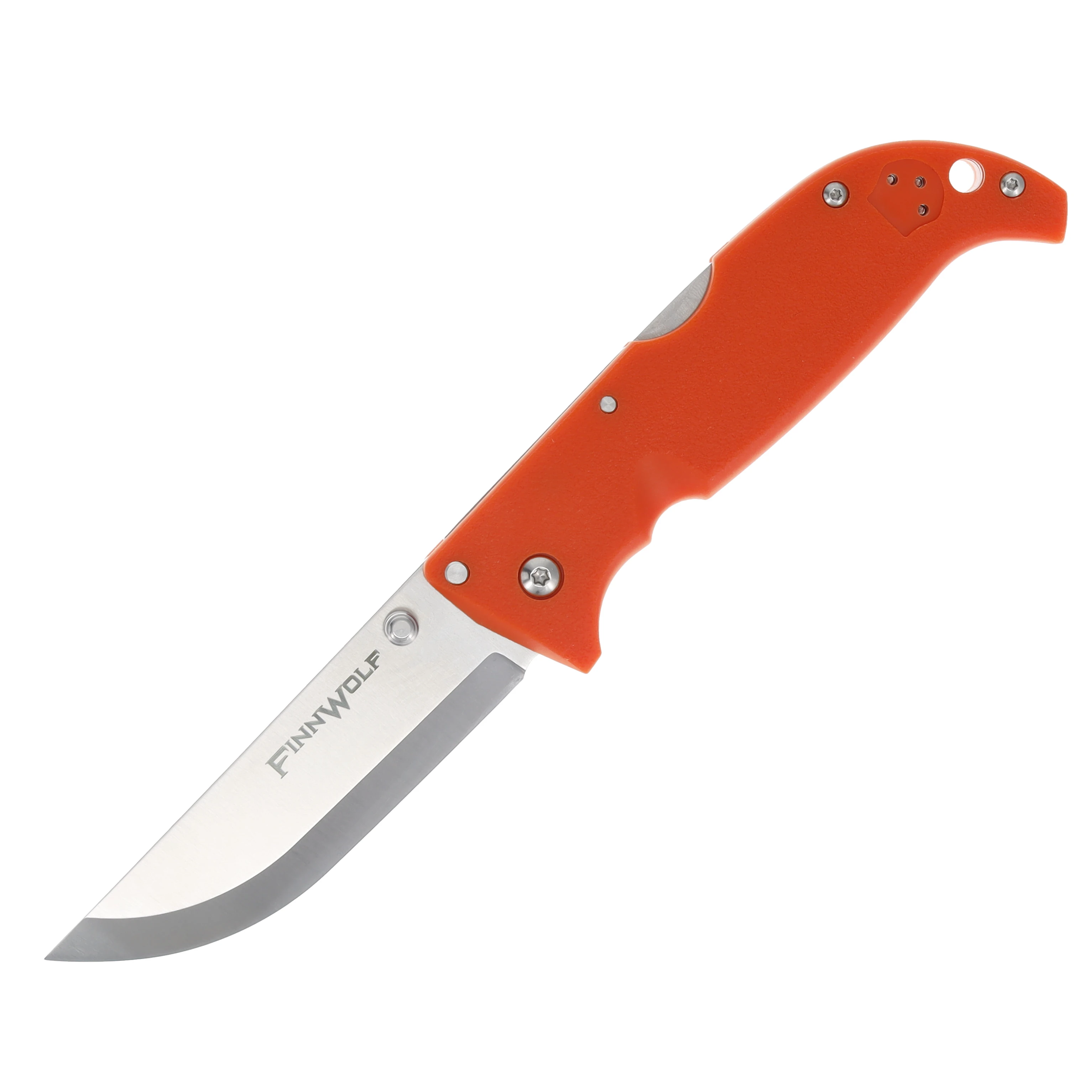 Cold Steel Finn Wolf Blaze Orange 3.5 Inch Plain Satin Straight Back CS20NPJ View 1