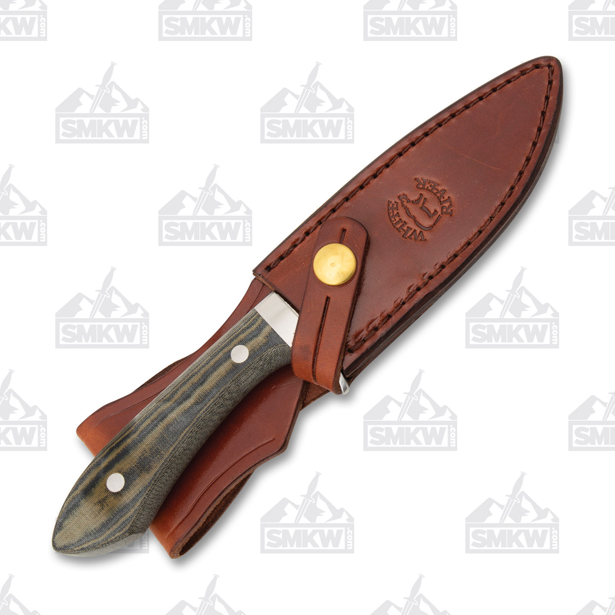 White River Sendero Classic Black and OD Linen 4.4in Drop Point Fixed Blade WRJFSCLBO View 5