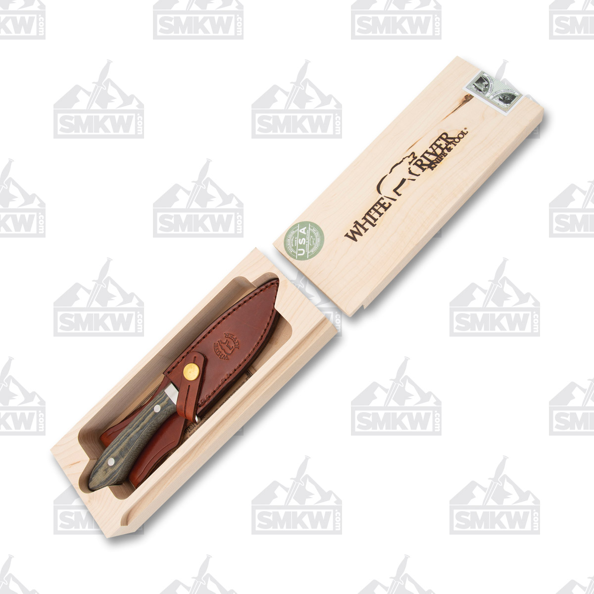 White River Sendero Classic Black and OD Linen 4.4in Drop Point Fixed Blade WRJFSCLBO View 9