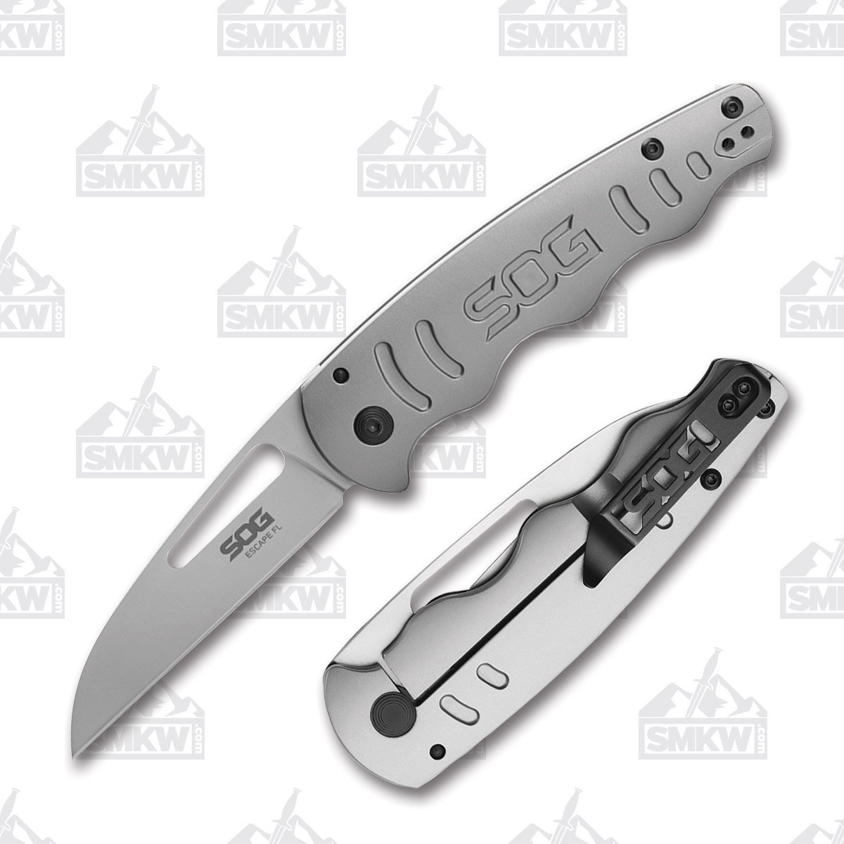 SOG Escape FL Folding Knife 3 Inch Plain Satin Sheepsfoot SOG1452 View 1