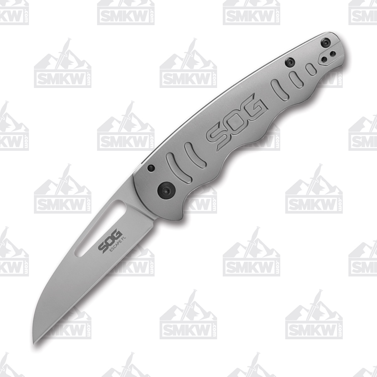 SOG Escape FL Folding Knife 3 Inch Plain Satin Sheepsfoot SOG1452 View 2