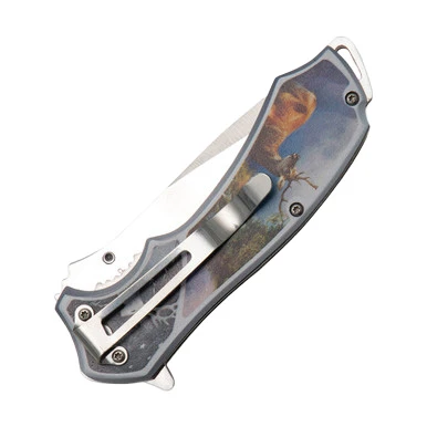 Frost Cutlery Wildlife Spring-Assisted Linerlock Deer Folding Knife View 5