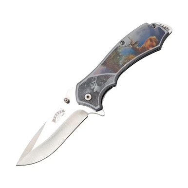 Frost Cutlery Wildlife Spring-Assisted Linerlock Deer Folding Knife View 2