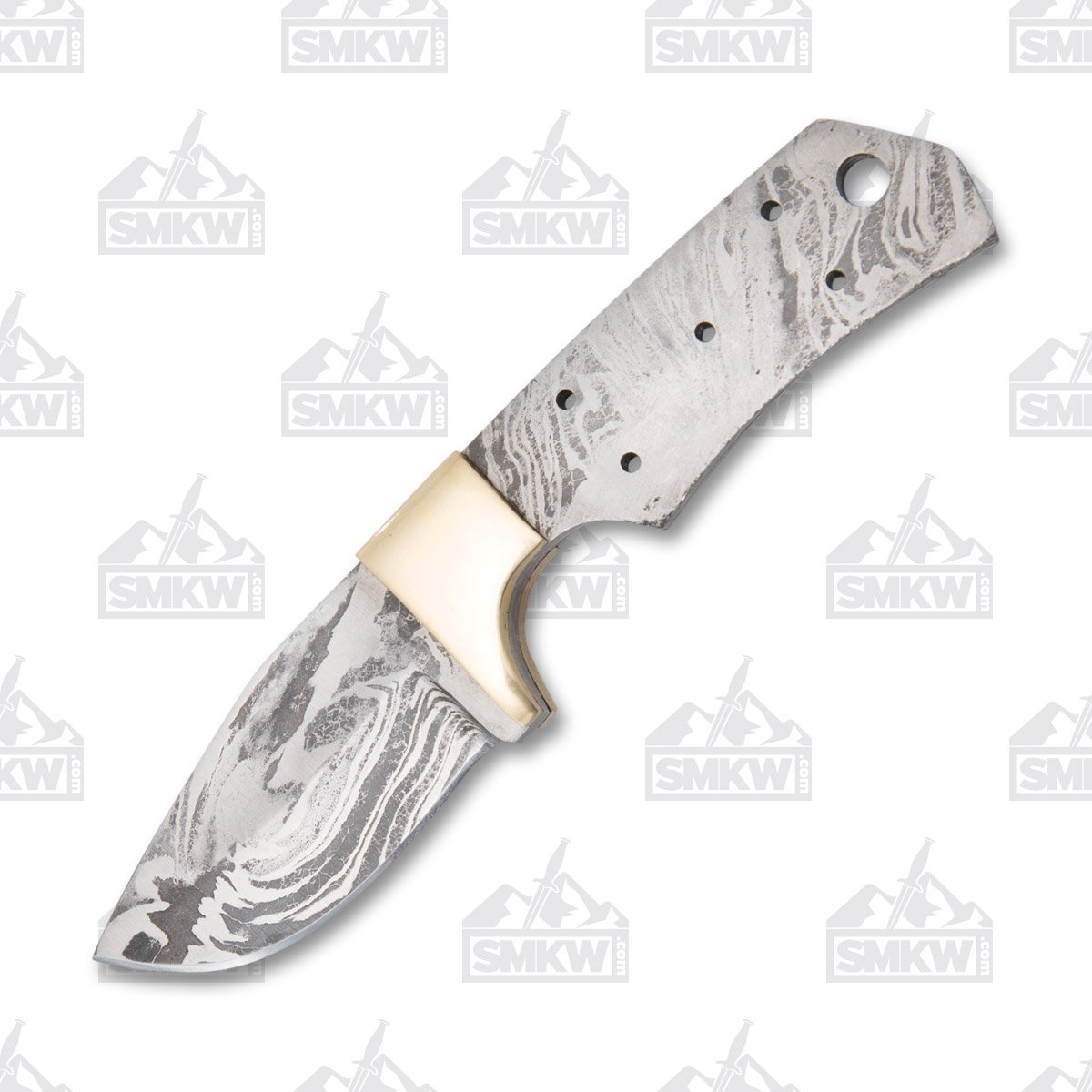 2.75 Inch Damascus Skinner Fixed Blade Blank BL132D View 1