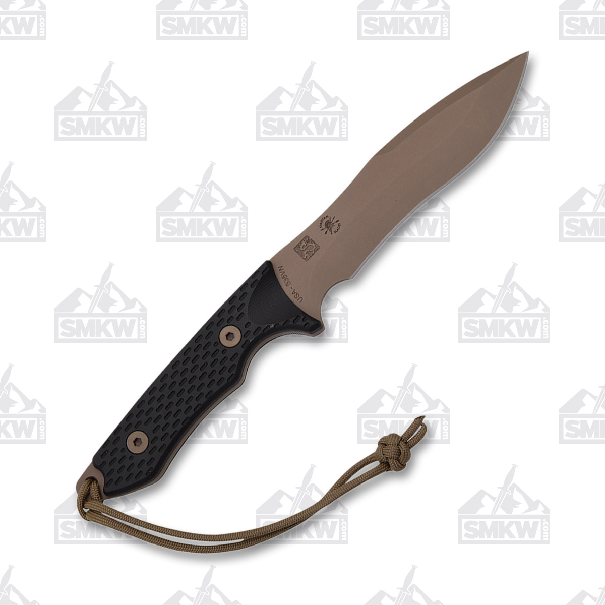 Spartan Blades Ronin Shinto Fixed Blade Coyote Brown PVD S45VN/Black Canvas Micarta with Nylon Sheath SB47DEBKNLTN View 3
