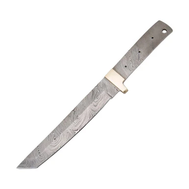 7.25 Inch Damascus Steel Tanto Blade Blank BL126D View 1