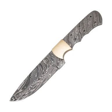 4.5 Inch Damascus Drop Point Blade Blank BL134D View 1