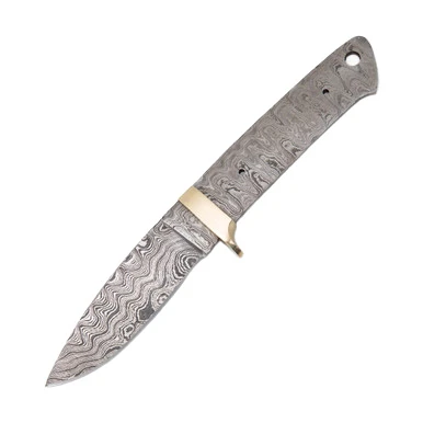 4 Inch Damascus Drop Point Blade Blank BL129D View 1
