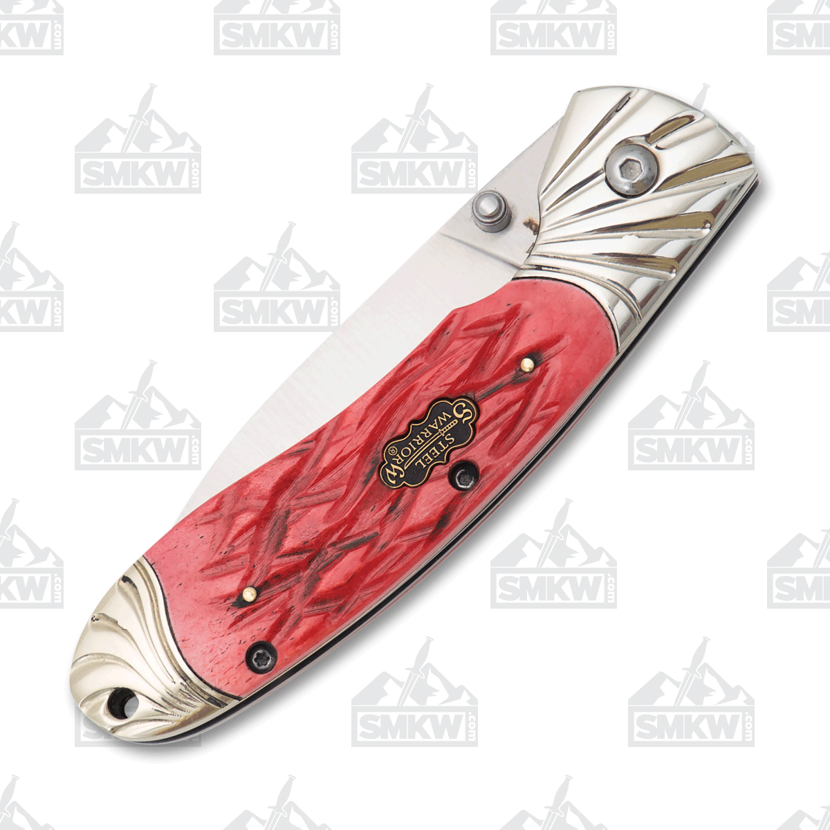 Frost Steel Warrior Red Jigged Assisted Linerlock FRSW005DRJB View 4