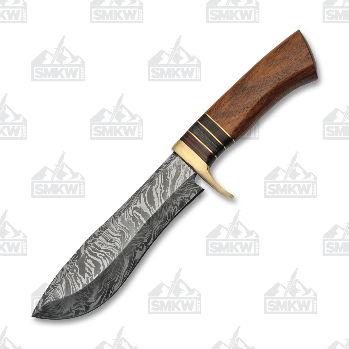 SZCO Supplies Bolo Blade Hunter 6in Firestorm Damascus Blade DM1217 View 2