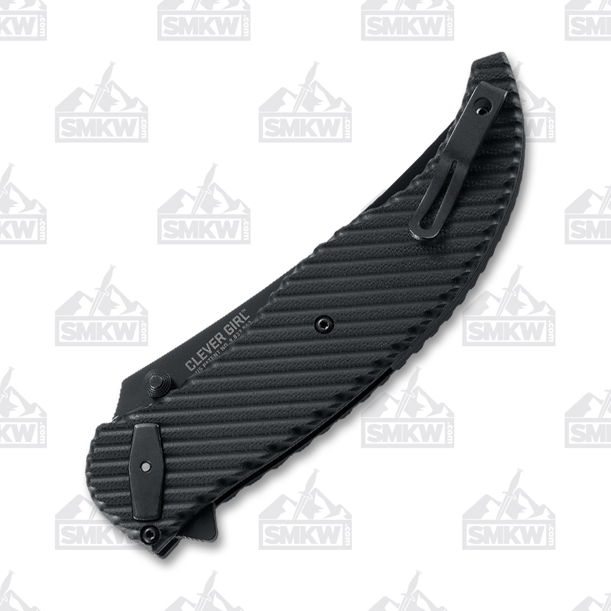 CRKT Clever Girl Folding Knife 4.1 Inch Plain Black TiNi Upswept CR2640 View 3