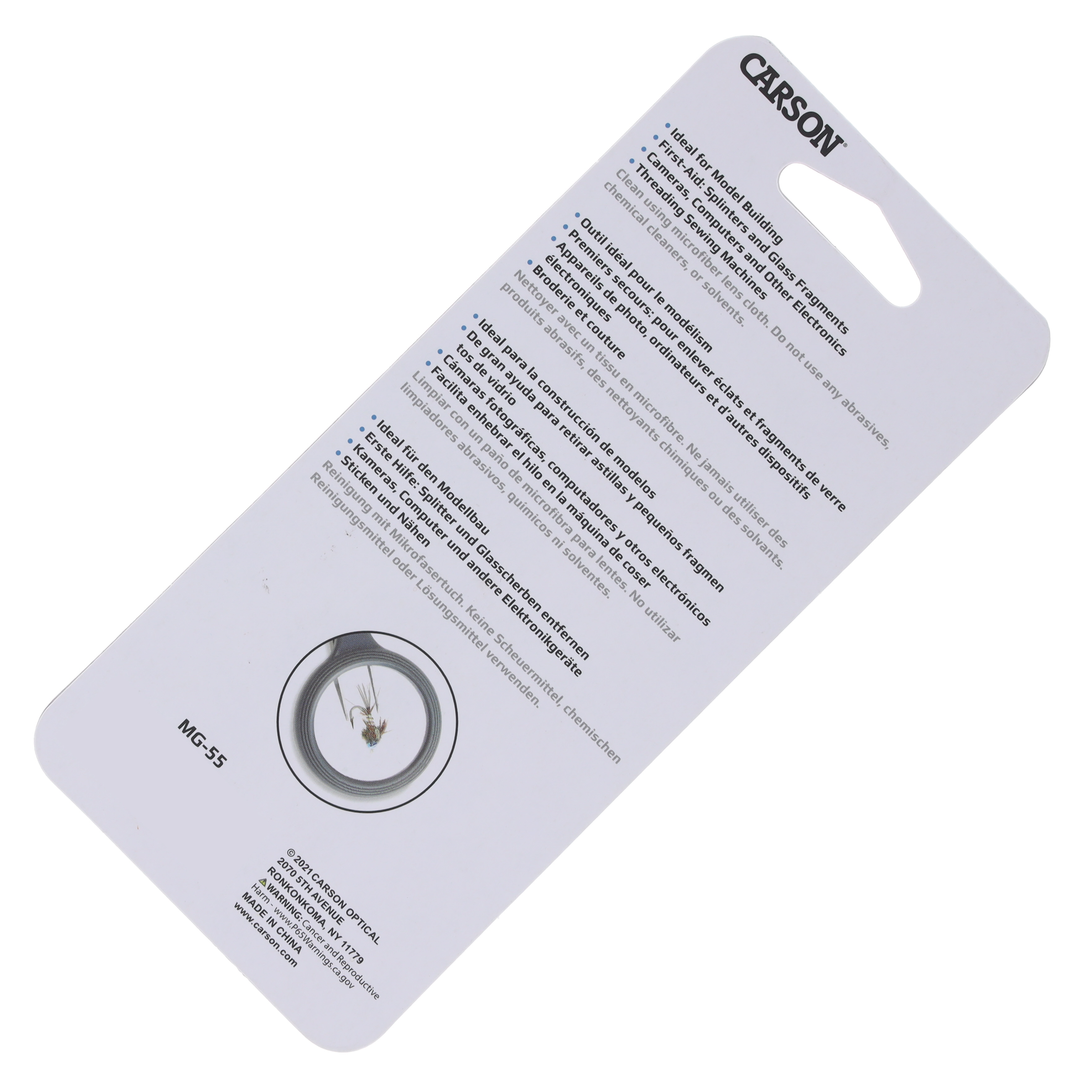 Carson Optical Magnigrip 4.5X Magnifier With Tweezers MG55 View 2