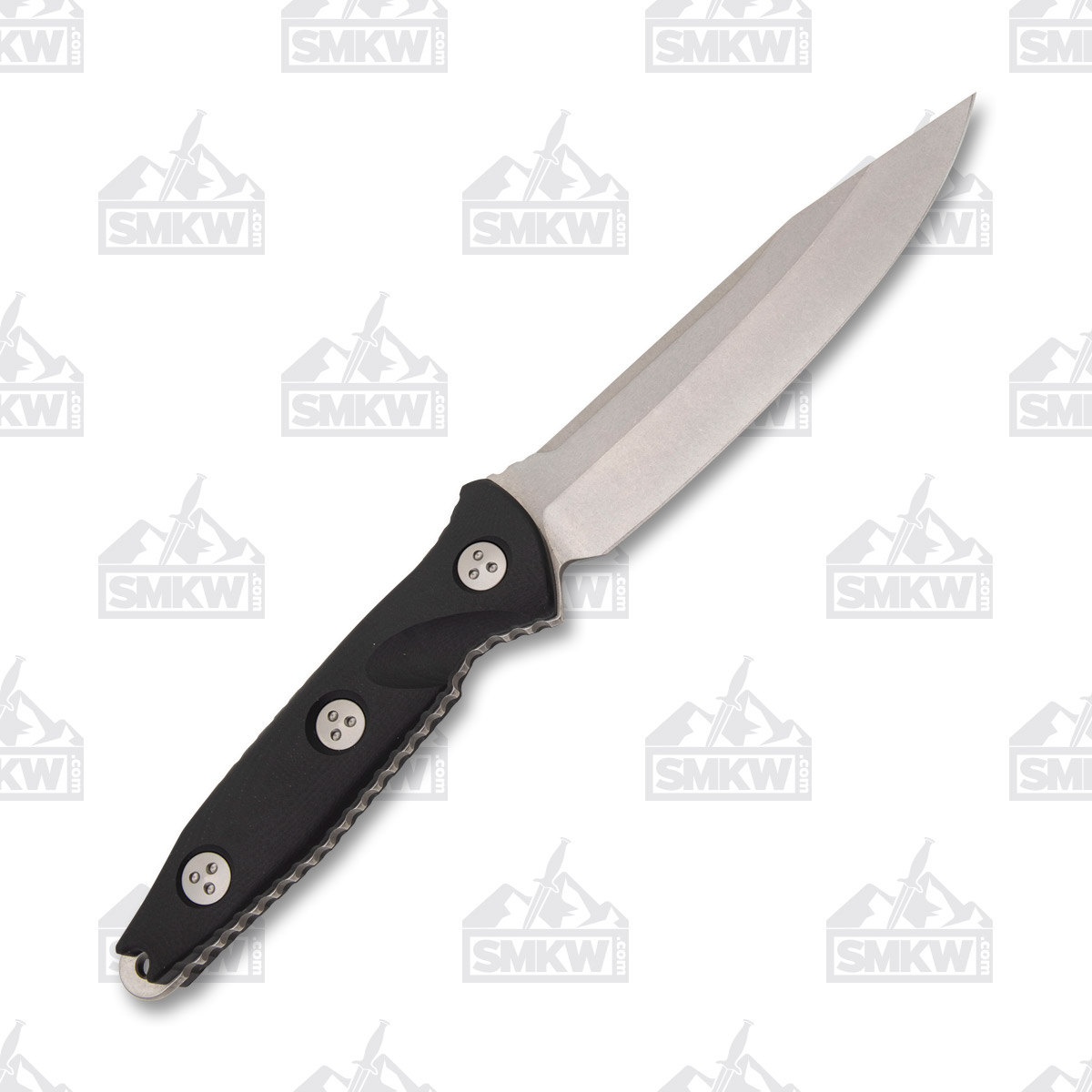 Microtech SOCOM Alpha Fixed Blade Knife Black G10 Stonewashed SE Clip Point MT11310 View 3
