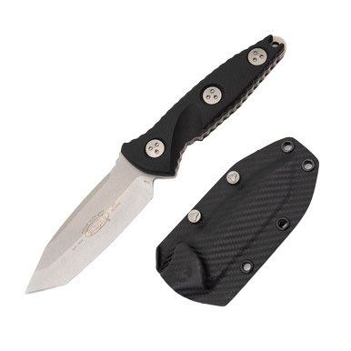 Microtech SOCOM Alpha Mini Tanto Fixed Blade Knife (S/E Stonewash | Black) View 1