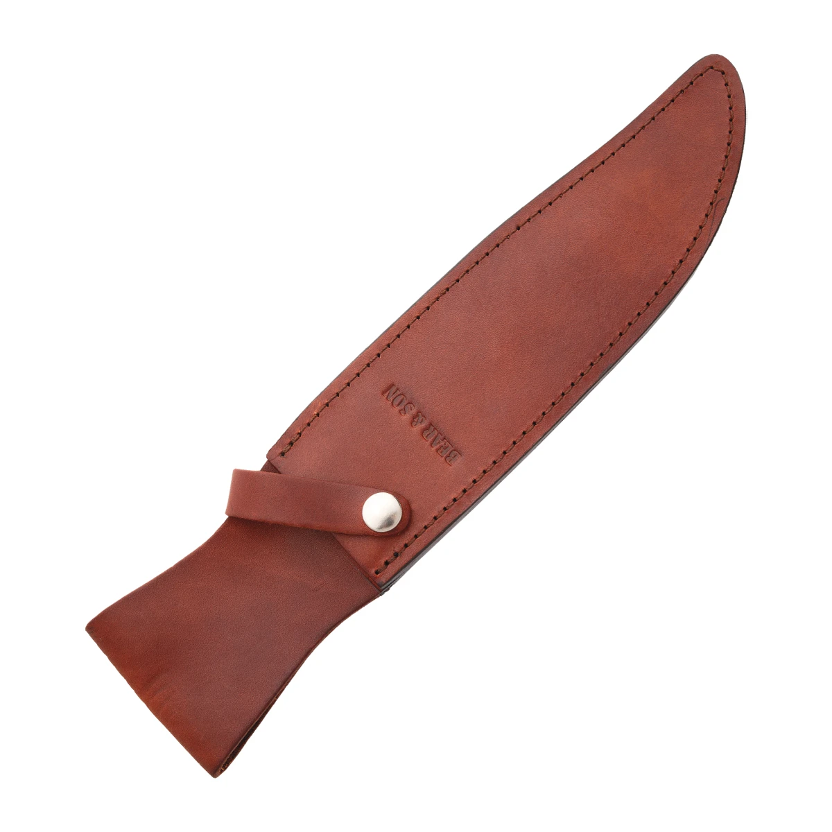 Bear & Son 14.37" White Smooth Bone Bowie with Leather Sheath BRWSB02 View 4