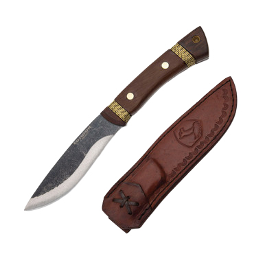 Condor Tool and Knife Large Huron Walnut 5.3 Inch Plain Natural Drop Point CTK2819525 View 1