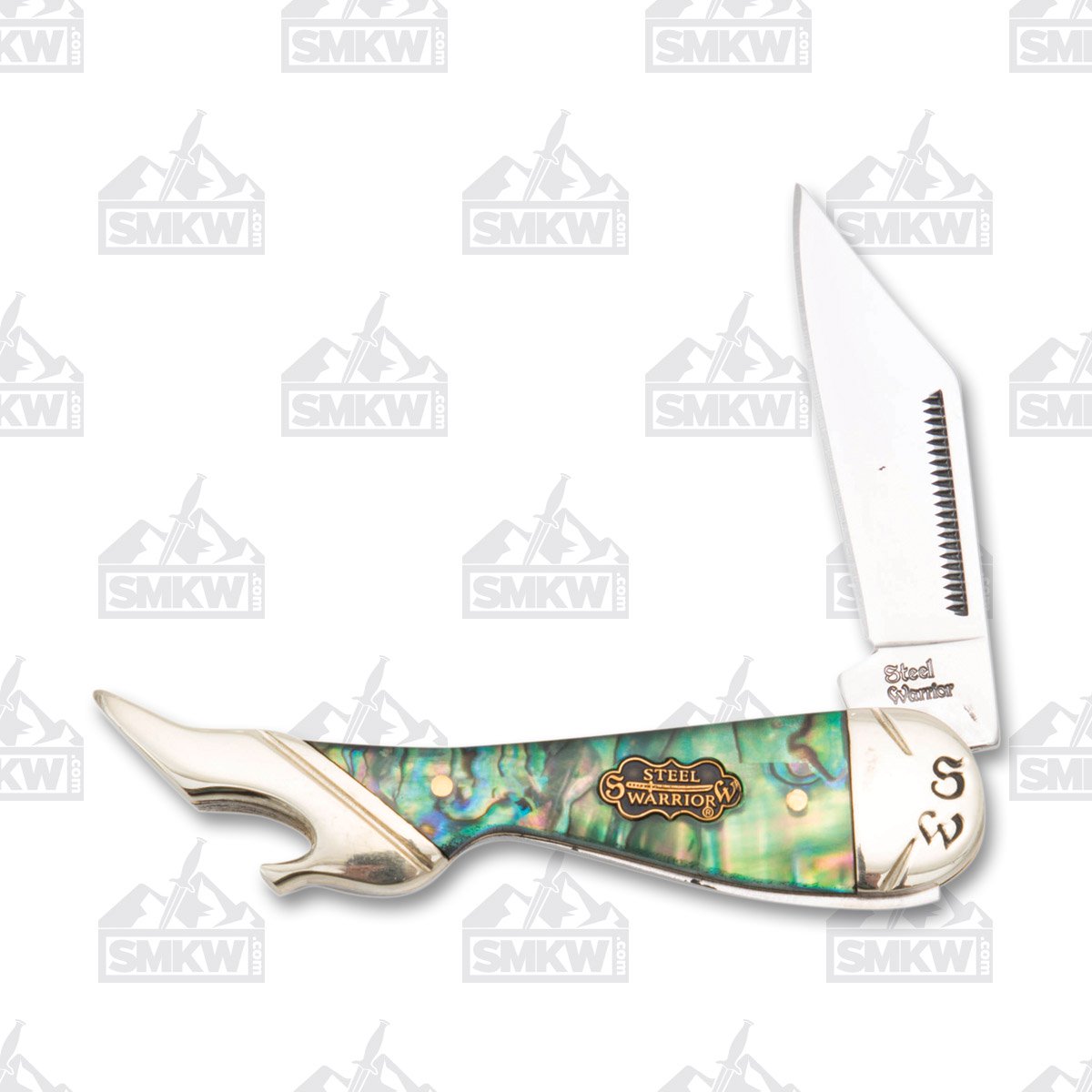 Frost Steel Warrior Abalone and Acrylic Leg Knife FRSW183AB View 1