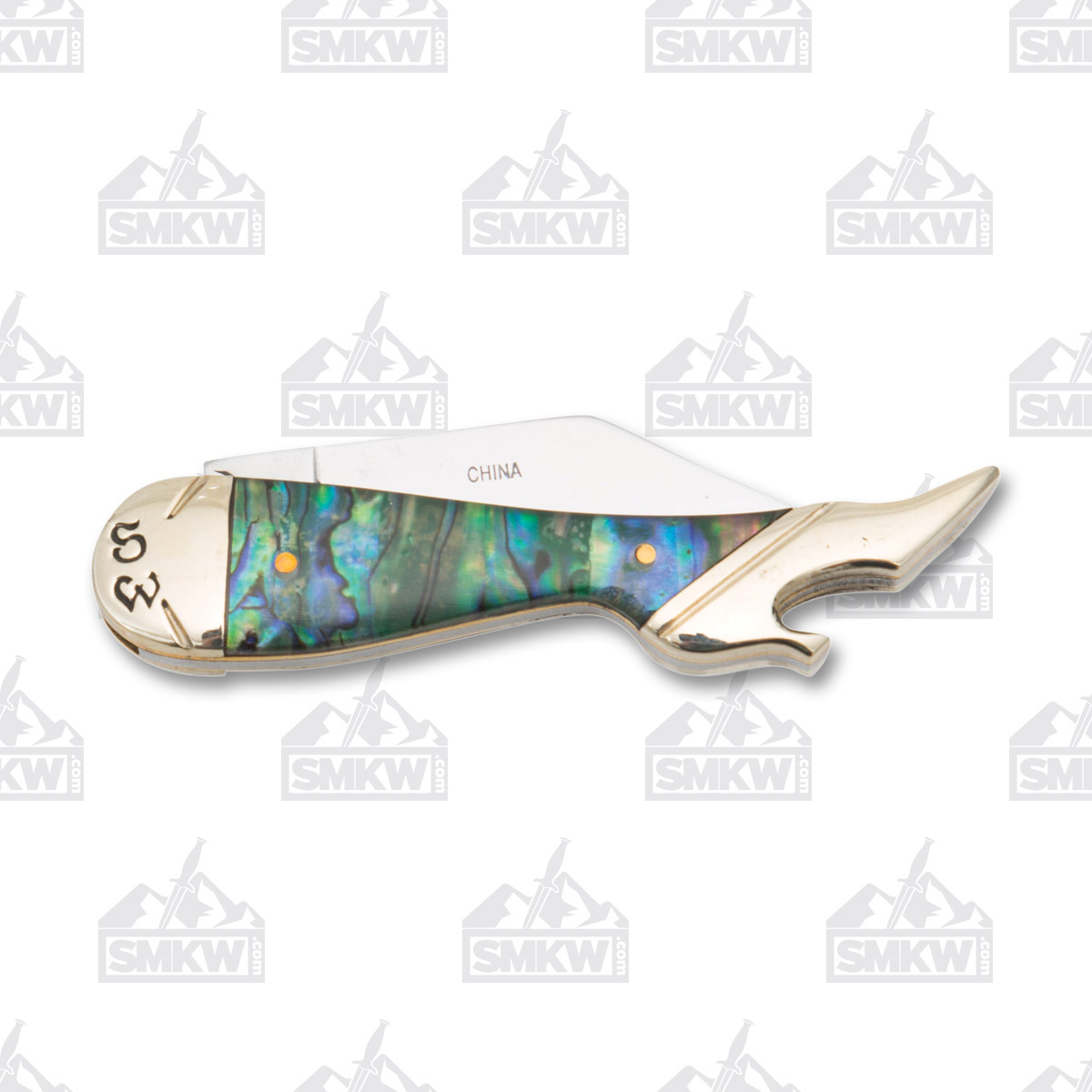 Frost Steel Warrior Abalone and Acrylic Leg Knife FRSW183AB View 5
