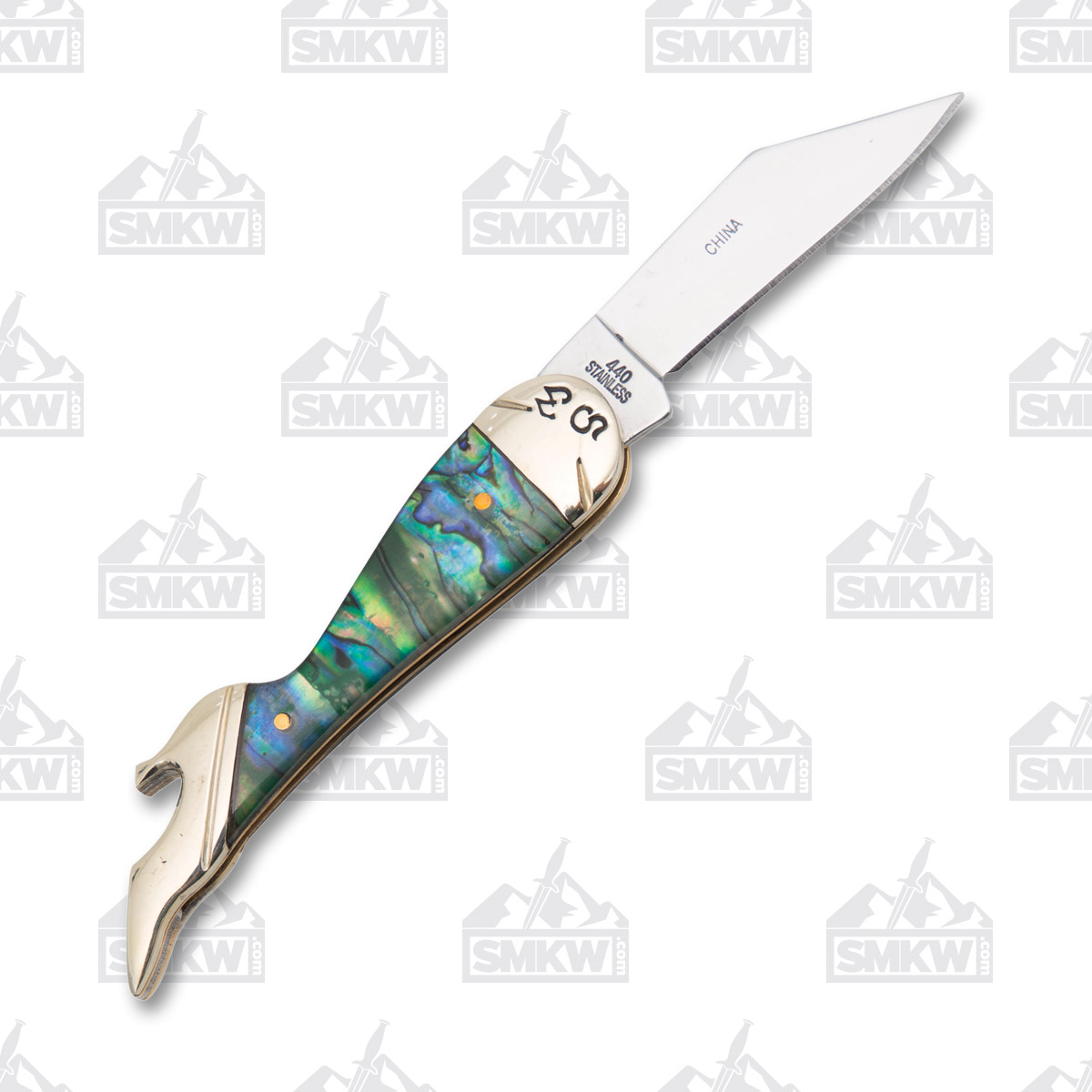 Frost Steel Warrior Abalone and Acrylic Leg Knife FRSW183AB View 3
