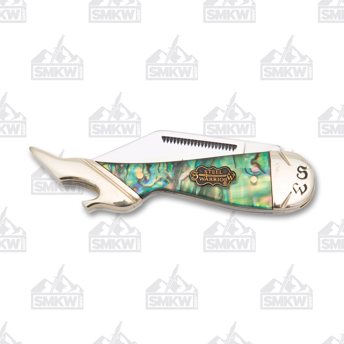 Frost Steel Warrior Abalone and Acrylic Leg Knife FRSW183AB View 4