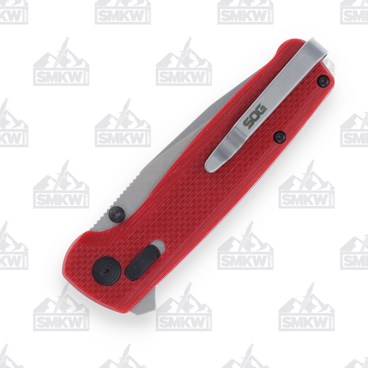 SOG Terminus XR Crimson  2.95in Plain Stonewash Clip Point SOGTM1023BX View 2