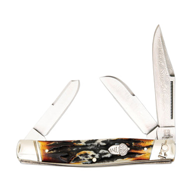Rough Ryder Cinnamon Bone Stag Stockman Folding Knife RR2160 View 1
