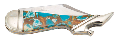 Rough Ryder Turquoise and Amber Small Lady Leg Folding Knife RR2002 View 4