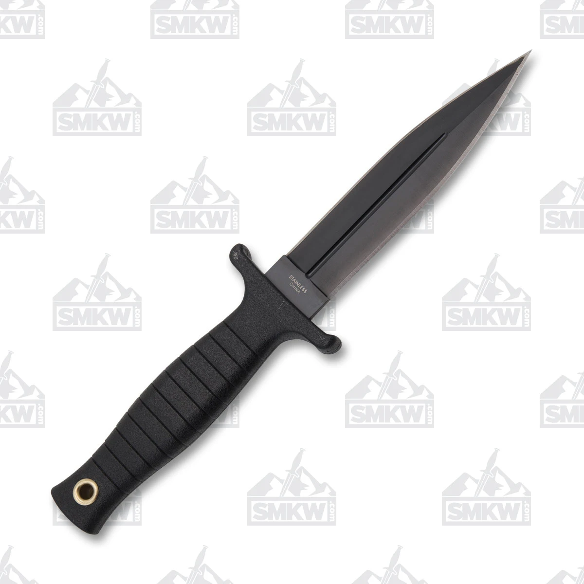 Szco Combat Boot Knife 5 Inch Plain Black Dagger Camo Sheath 211459CM View 3