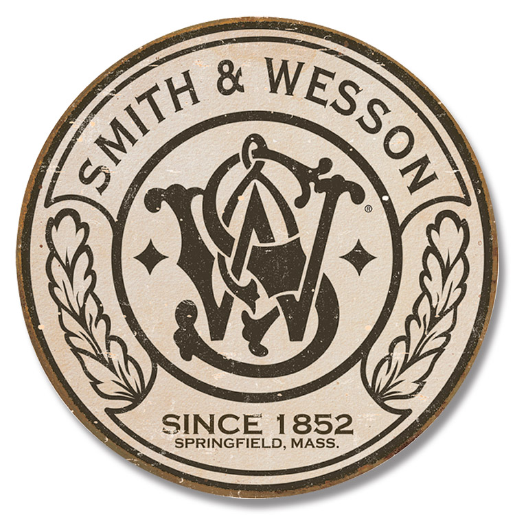 Smith & Wesson - Logo Round Tin Sign SG1608 View 1