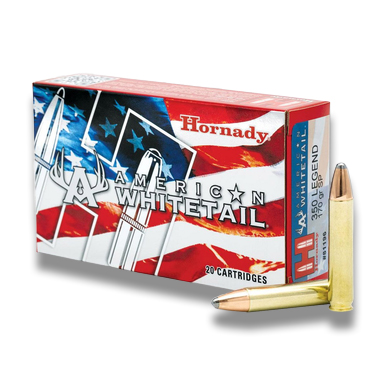 Hornady American Whitetail 350 Legend Ammunition 170 Grain Brass Centerfire 20 Rounds Interlock SP 81196 View 1
