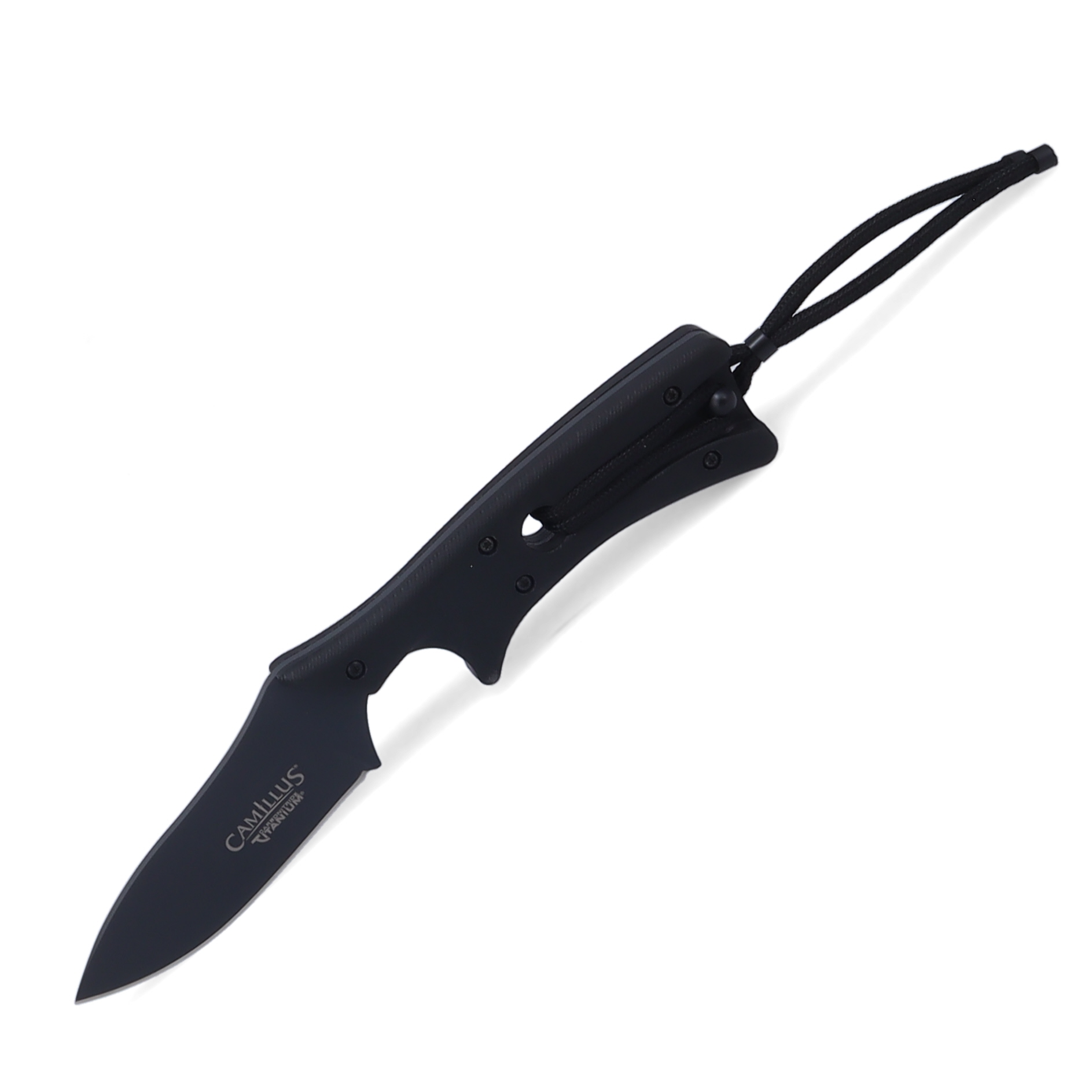 Camillus Tyrant Fixed Blade Knife G10 Black 3in Plain Drop Point CM19144 View 1