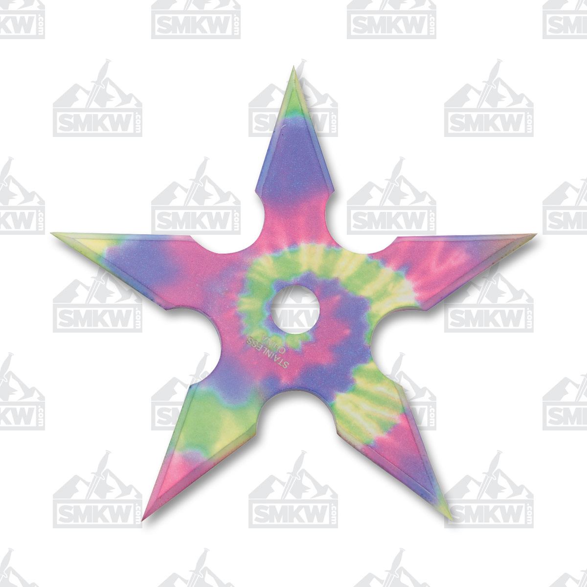 SZCO Supplies 4in 4-Piece Tye-Dye Throwing Star Set with Nylon Case 211465 View 5