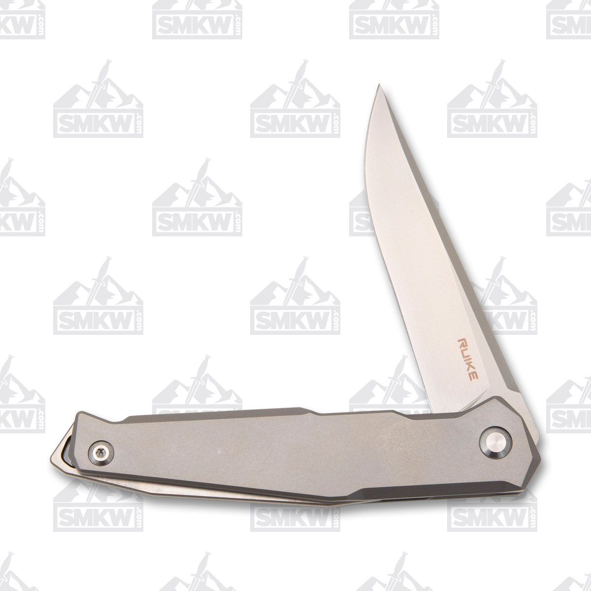 Ruike M108-TZ Folding Knife Titanium 3.46in Bead Blast Drop Point Blade RUM108TZ View 6