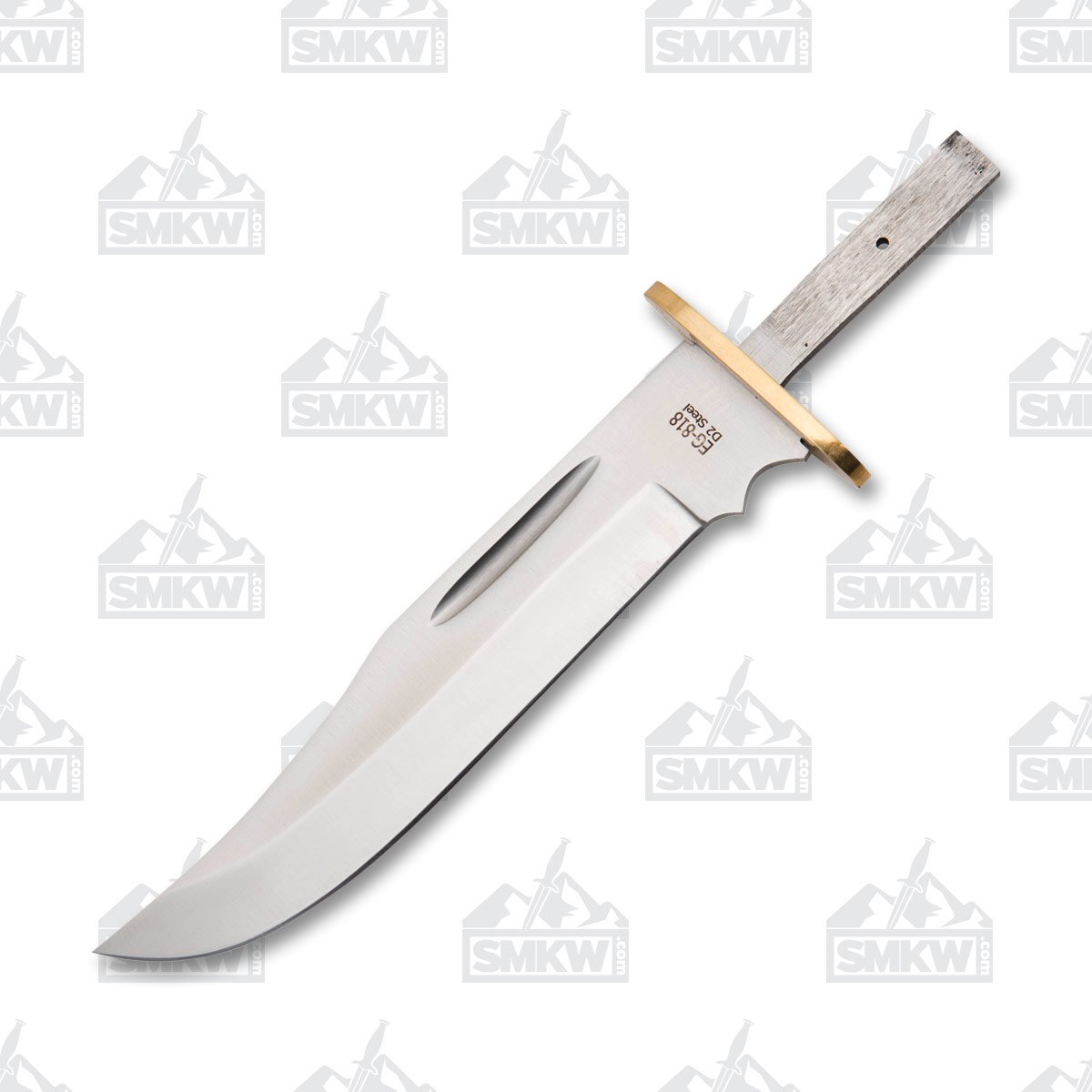 6 Inch D2 Hunter Clip Point Fixed Blade Blank BL141 View 1