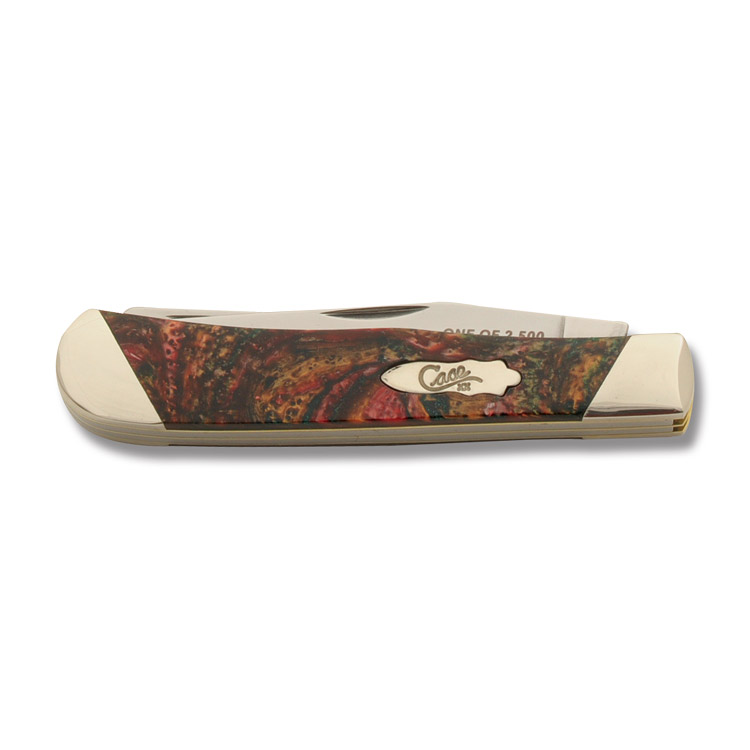Case XX Slant Bolster Rain Forest Corelon Trapper Folding Knife CAS9254RF View 2