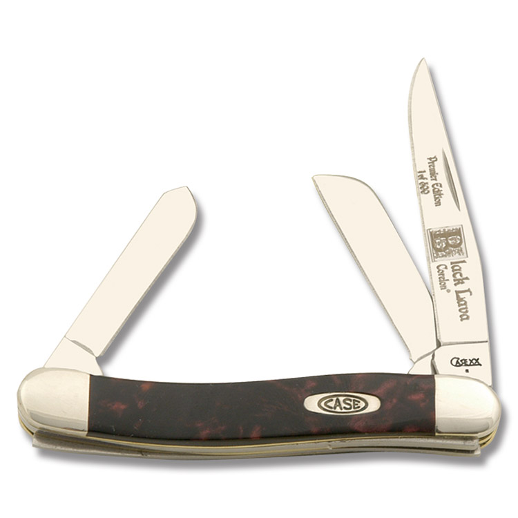Case Black Lava Corelon Medium Stockman Folding Knife CA9318BKL View 1